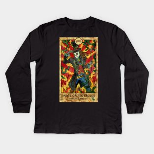 Page Of Pentacles. Minor Arcana Tarot Card Design. Kids Long Sleeve T-Shirt